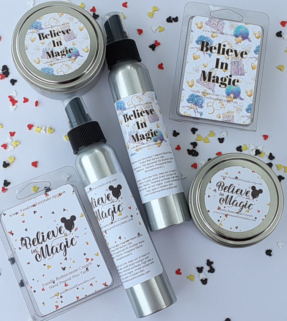 Believe in Magic Wax Melts and Candles - Vanilla Buttercream Crunch Scented